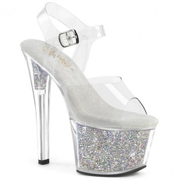 Pleaser High Heels Strass  - Πλατφόρμες Διάφανες