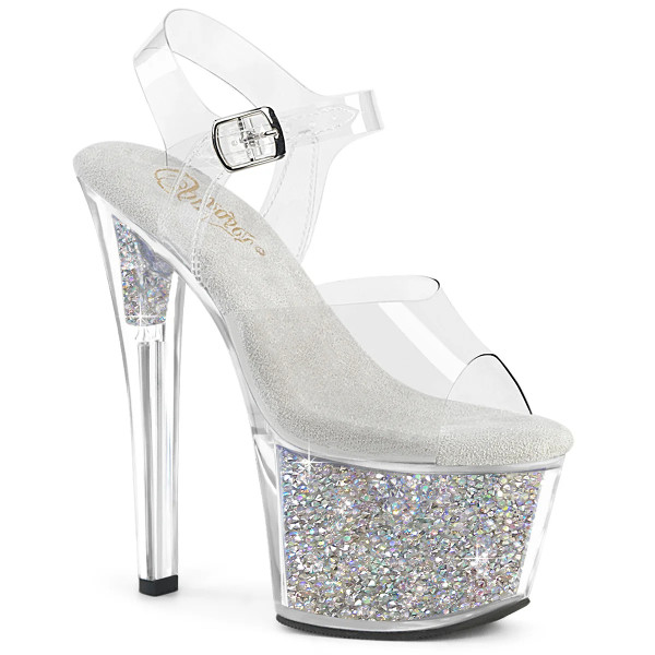 Παπούτσια - Pleaser High Heels Platforms Strass Transparent