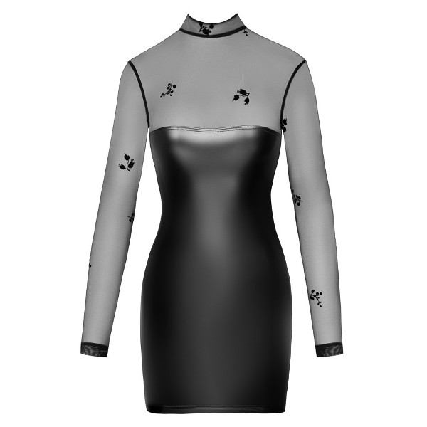 Φόρεματα - Noir Long Sleeved Wetlook - Μίνι Φόρεμα Μαύρο Φόρεματα - Noir Long Sleeved Wetlook - Μίνι Φόρεμα Μαύρο