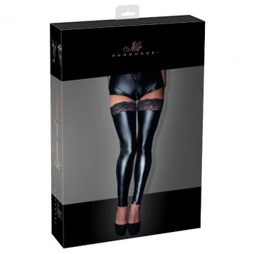 Noir Latex Lace Wetlook - Κάλτσoδέτες Μαύρες Noir Latex Lace Wetlook - Κάλτσoδέτες Μαύρες