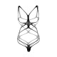 Erotic Set - Daring Intimates Bodysuit Οpen Cups Black