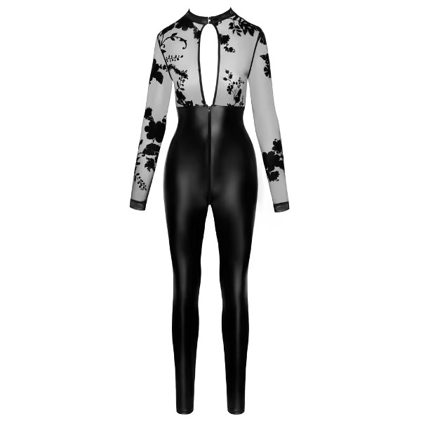 Vinyl Clothing - Noir Jumpsuit Libido with Hole Black