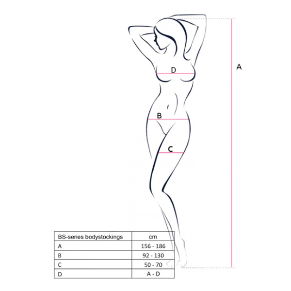 Tights - Passion BS070 Net Crotchless Bodystocking Red