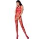 Tights - Passion BS070 Net Crotchless Bodystocking Red