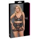 Sexy Bras - Cottelli Curves Wetlook Lace Set Black