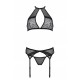 Σέξυ Σετ -Passion Satara - Σετ Εσωρούχων Μαύρο 3τμχ