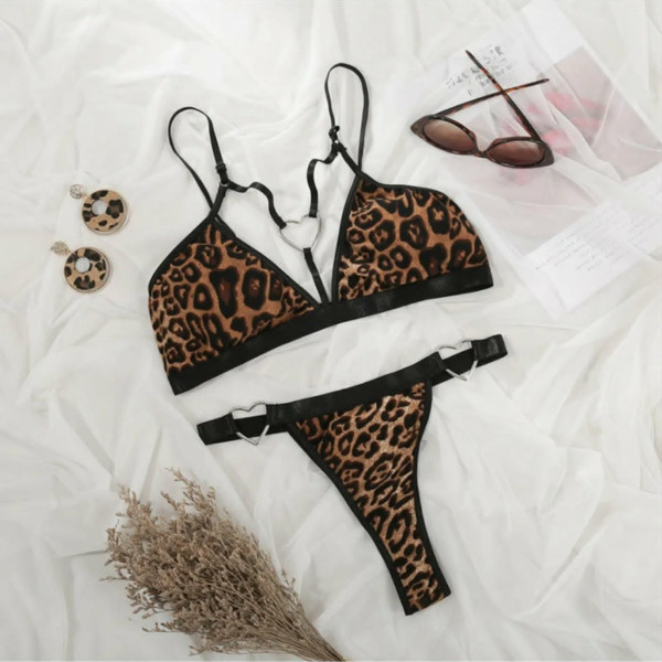 Σετ - Std Sexy Underwear - Σετ Εσωρούχων Λεοπάρ