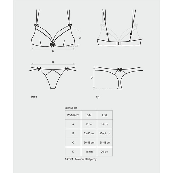 Sexy Lingerie Set - Obsessive Intensa Set Black