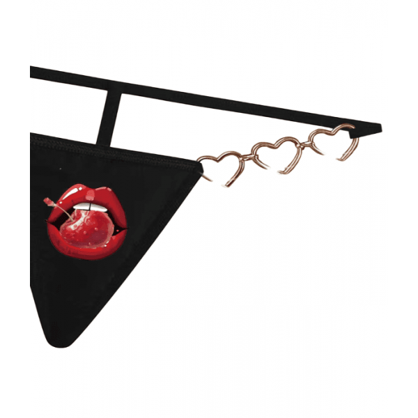 Std Cherry Lips - Στρίνγκ Και Ζαρτιέρες Μαύρες Std Cherry Lips - Στρίνγκ Και Ζαρτιέρες Μαύρες