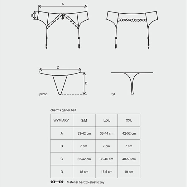 Ζαρτιέρες - Obsessive Charms - Ζαρτιέρα με Εσώρουχο Μαύρη Ζαρτιέρες - Obsessive Charms - Ζαρτιέρα με Εσώρουχο Μαύρη