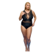 Std Plus Size - Ολόσωμο Μαγιό Με Διαφάνεια Μαύρο