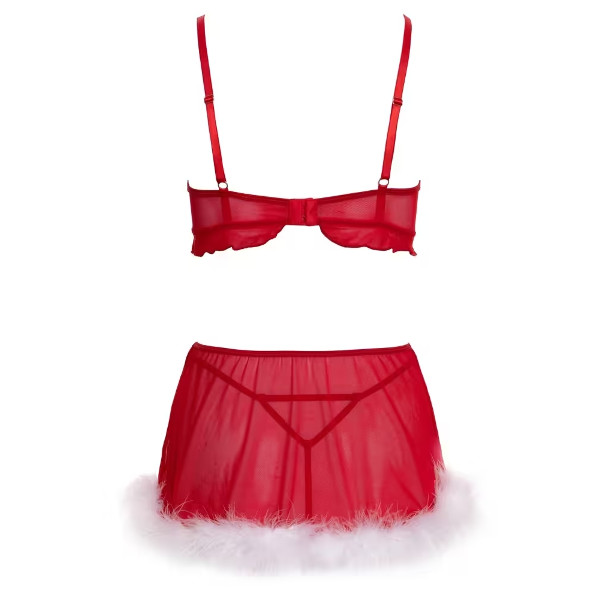 Κορμάκια - Cottelli Collection Xmas - Σετ με Φούστα Κόκκινο