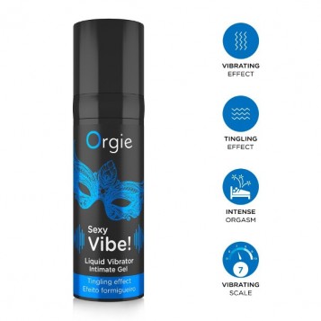 Orgie Intimate Gel - Διεγερτικό με Δόνηση Μπλε 15ml