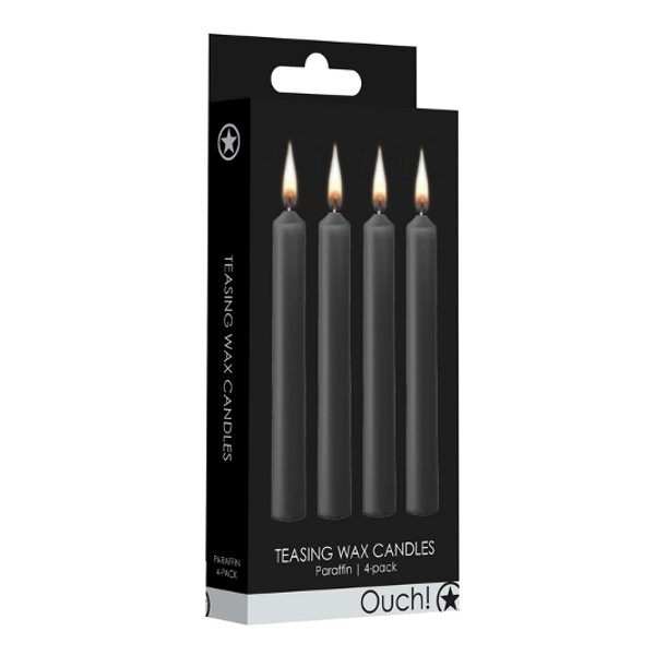 Bdsm Accessories - Teasing Wax Candles Black 4pcs
