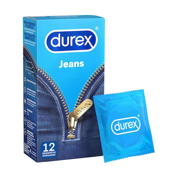 Condoms - Durex Jeans Condoms 56mm 12pcs Condoms - Durex Jeans Condoms 56mm 12pcs