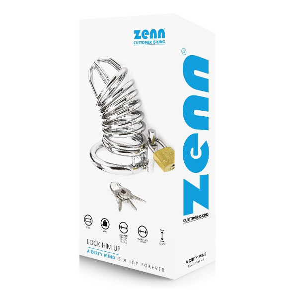 Κλουβιά - Zenn Ringed - Κλουβί Πέους με 3 Δακτύλιους Ασημί