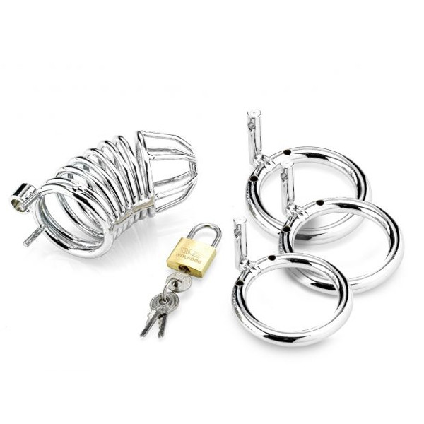 Κλουβιά - Zenn Ringed - Κλουβί Πέους με 3 Δακτύλιους Ασημί