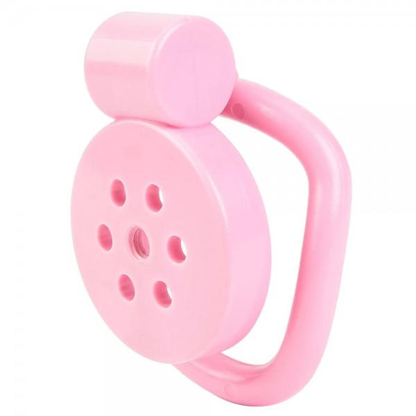 Std Ultra-flat Micro Chasity Cage With Rings Pink