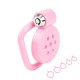 Std Ultra-flat Micro Chasity Cage With Rings Pink