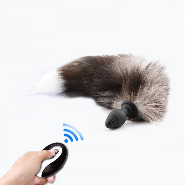 Σφήνες - Std Wireless - Δονούμενη Σφήνα με Ουρά Μαύρη-Καφέ Σφήνες - Std Wireless - Δονούμενη Σφήνα με Ουρά Μαύρη-Καφέ