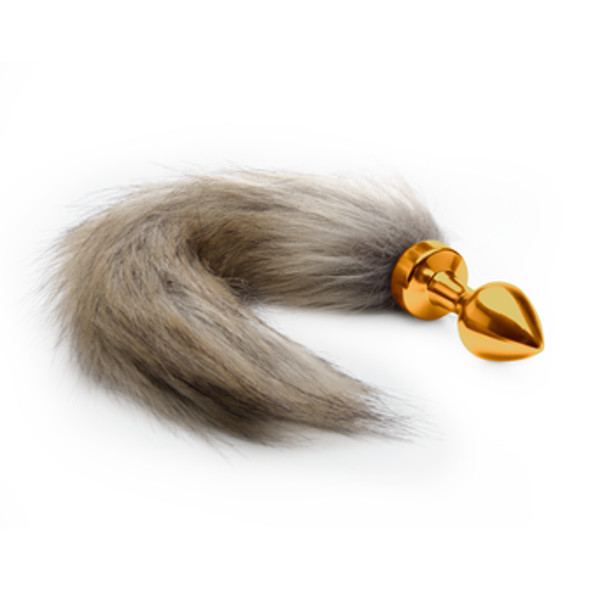 Metallic Anal Plugs - Fox Tail Metal Plug S Gold Metallic Anal Plugs - Fox Tail Metal Plug S Gold