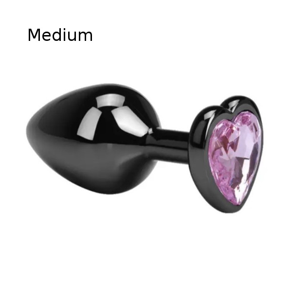 Anal Toys - Guilty Toys Black Plug M Hearty Pink 7cm