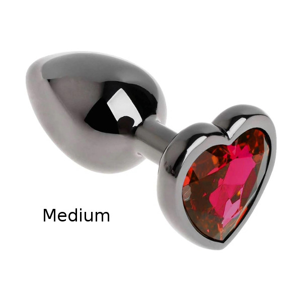 Anal Toys - Guilty Toys Black Plug M Hearty Red 7cm