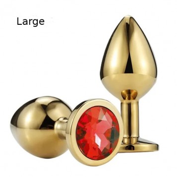 Passion Labs Gold Plug L Diamond Red 8cm Passion Labs Gold Plug L Diamond Red 8cm