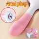 Σφήνες - Std Anal Plug with Diamond Pink White 8cm Σφήνες - Std Anal Plug with Diamond Pink White 8cm