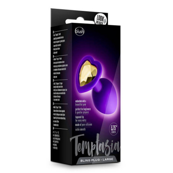 Σφήνες - Temptasia Bling Plug L - Σφήνα Πρωκτού Μωβ 8εκ