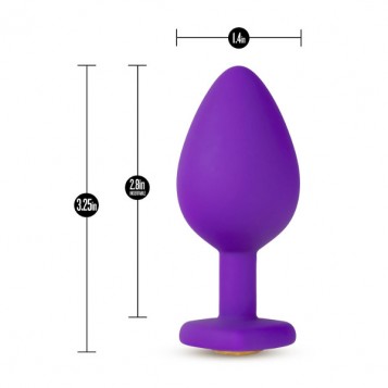 Temptasia Bling Plug M - Σφήνα Πρωκτού Μωβ 7εκ