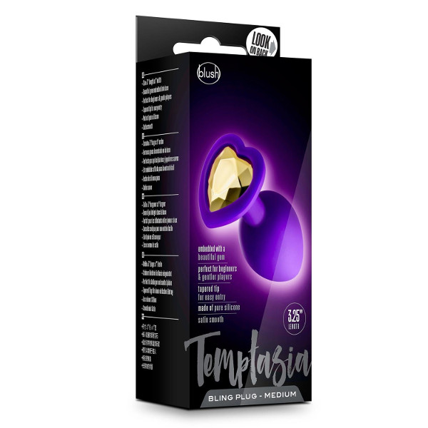 Σφήνες - Temptasia Bling Plug M - Σφήνα Πρωκτού Μωβ 7εκ