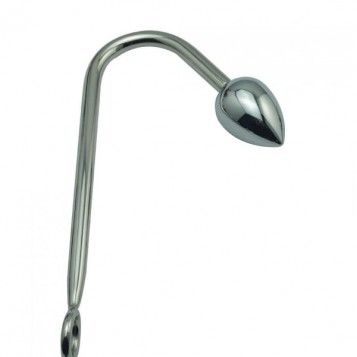 Std Metal Anal Hook with Anal Plug Silver