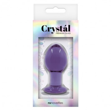 Ns Novelties Crystal M - Γυάλινη Σφήνα Μωβ 7εκ