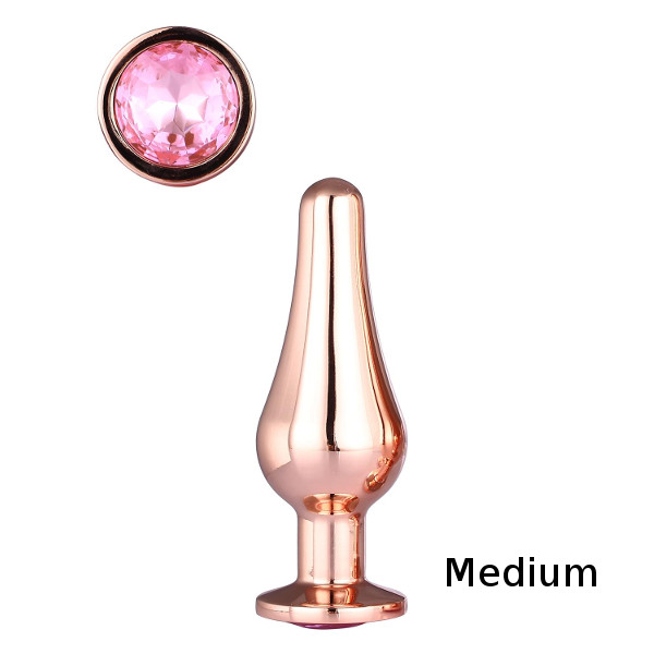 Diamond Plugs - Gleaming Love Rose Gold Plug Medium