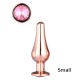 Diamond Anal Plugs - Gleaming Love Rose Gold Plug Small
