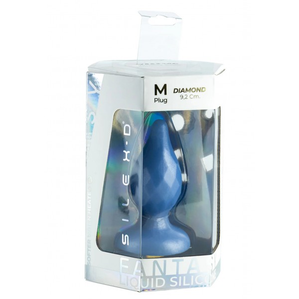 Silexd Fantasy Butt Plug Diamond Medium Blue 9.2 cm Silexd Fantasy Butt Plug Diamond Medium Blue 9.2 cm