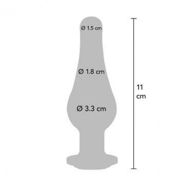 Toyjoy Bum Bijou M - Σφήνα Διαμάντι Ασημί 8.5εκ