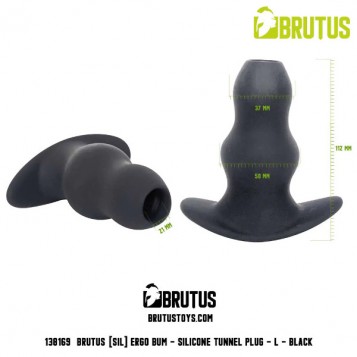 Brutus Ergo Bum Silicone XXL - Σφήνα Τούνελ Μαύρη