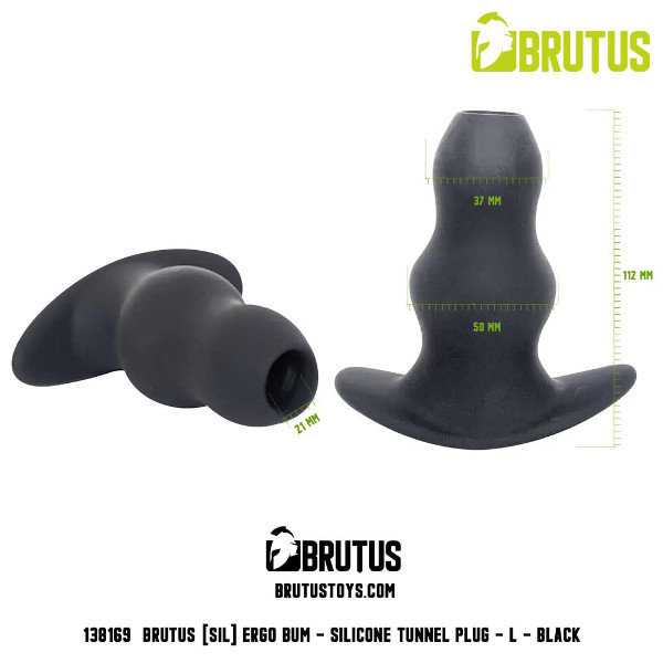 Σφήνες - Brutus Ergo Bum Silicone XXL - Σφήνα Τούνελ Μαύρη