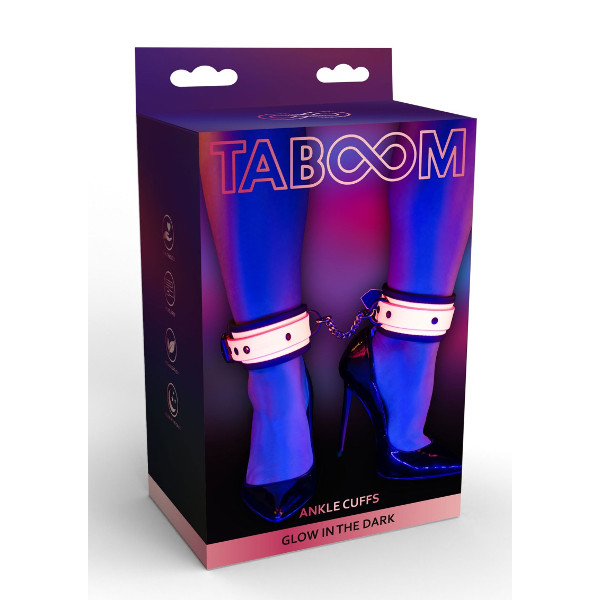 Bdsm/Δεσίματα - Taboom Glow - Ποδοπέδες με Αλυσίδα Ροζ