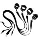 Bdsm Bindings - Skaz 2002018 Restraint Set Black 4pcs