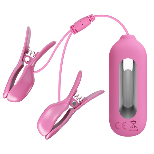 Electro Toys - Pretty Love Vibrating Nipple Clamps Pink