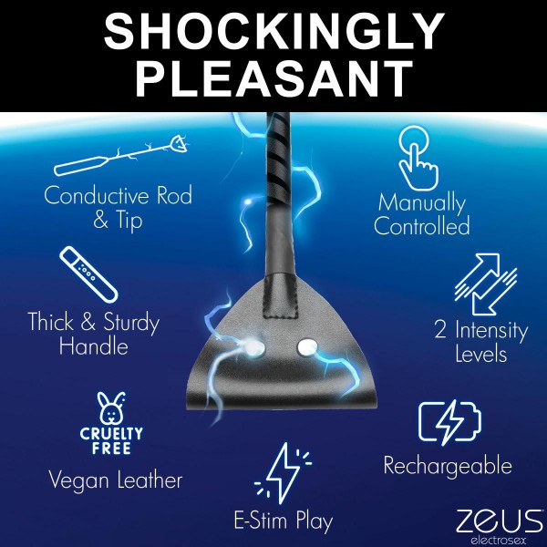 Zeus E-stim - Μαστίγιο Ηλεκτροδιέγιερσης Μαύρο Zeus E-stim - Μαστίγιο Ηλεκτροδιέγιερσης Μαύρο