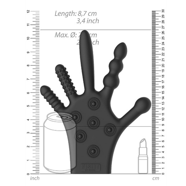 Accessories - Fist It Silicone Stimulation Glove Black