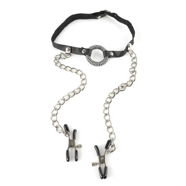 Bdsm Αξεσουα΄ρ - FF - Φίμωτρο με Σφιγκτήρες Μαύρο Bdsm Αξεσουα΄ρ - FF - Φίμωτρο με Σφιγκτήρες Μαύρο