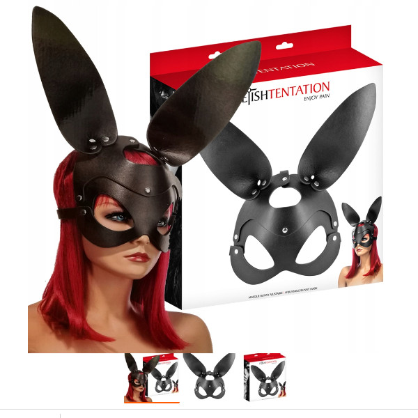 Μάσκες - Fetish Tentation Rabbit - Μάσκα Προσώπου Μαύρη