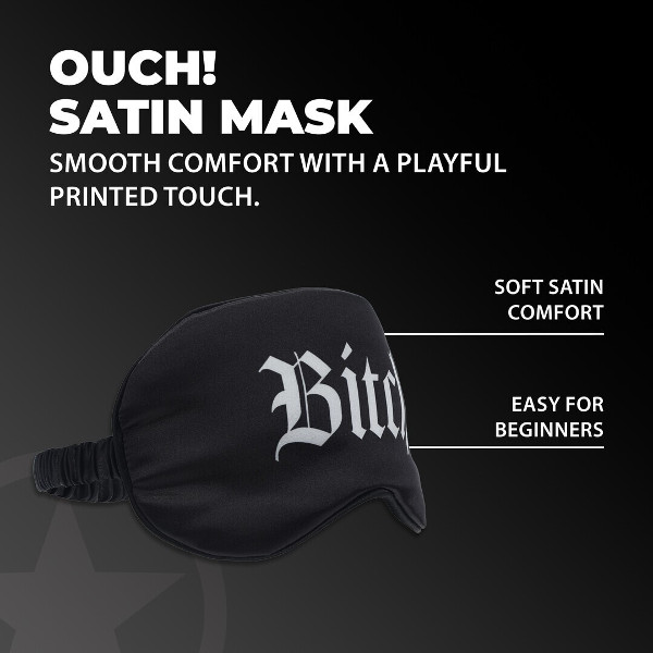 Bdsm Masks - Ouch Satin Blindford Mask Bitch Black