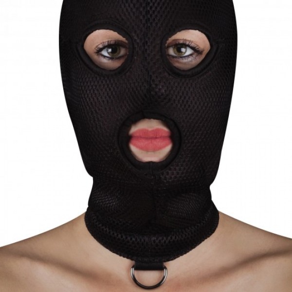 Μάσκες - Ouch Extreme Mesh Black Balaclava with D-Ring