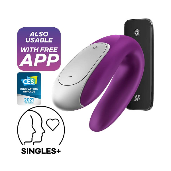 Sex Toys - Satisfyer Double Fun Vibrator With App Purple Sex Toys - Satisfyer Double Fun Vibrator With App Purple